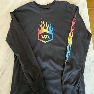 New RVCA Long Sleeve Shirt Boys Large